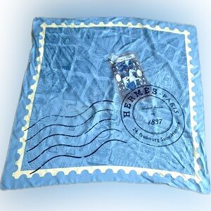 Vintage Hermes Paris scarf. 100% silk.